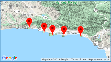 SBC LTER Sampling Locations